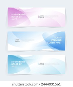 Geometric banner design with Vector presentation template.