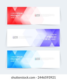 Geometric banner design with Vector presentation template.