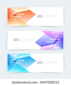 Geometric banner design with Vector presentation template.