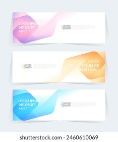 Geometric banner design with Vector presentation template.