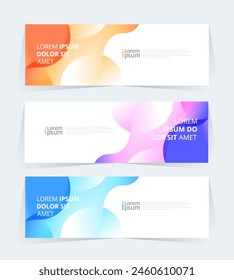 Geometric banner design with Vector presentation template.