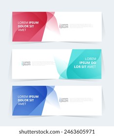 Geometric banner design with Vector presentation template.