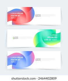 Geometric banner design with Vector presentation template.