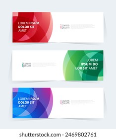 Geometric banner design with Vector presentation template.