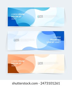 Geometric banner design with Vector presentation template.