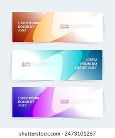 Geometric banner design with Vector presentation template.