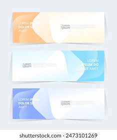 Geometric banner design with Vector presentation template.