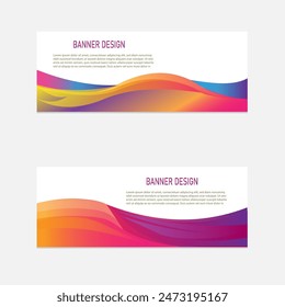 Geometric banner design with Vector presentation template.