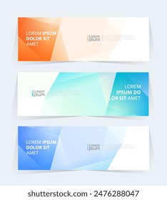 Geometric banner design with Vector presentation template.