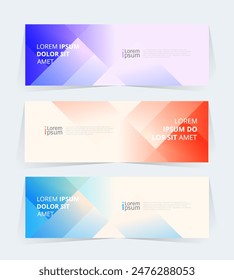 Geometric banner design with Vector presentation template.