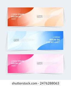 Geometric banner design with Vector presentation template