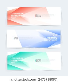 Geometric banner design with Vector presentation template.