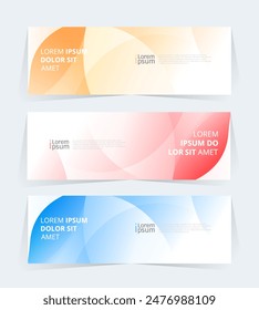 Geometric banner design with Vector presentation template.