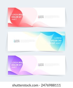 Geometric banner design with Vector presentation template.