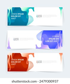 Geometric banner design with Vector presentation template.