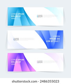 Geometric banner design with Vector presentation template.