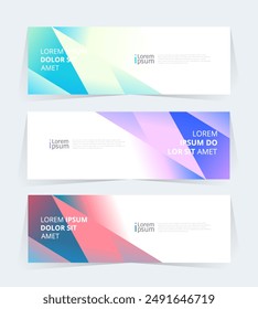 Geometric banner design with Vector presentation template.