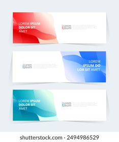 Geometric banner design with Vector presentation template.