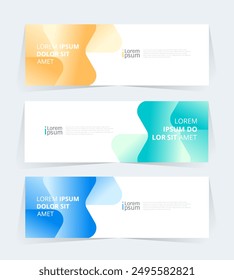 Geometric banner design with Vector presentation template.