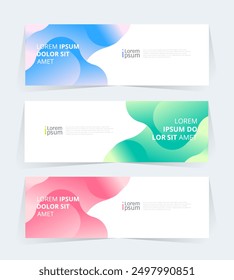 Geometric banner design with Vector presentation template.