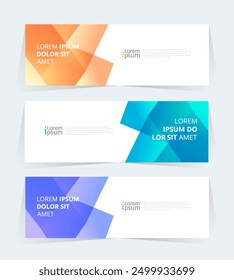 Diseño de Anuncio geométrico con Plantilla de presentación de Vector.