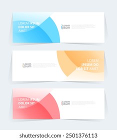 Geometric banner design with Vector presentation template.