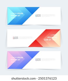 Geometric banner design with Vector presentation template.