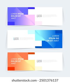 Geometric banner design with Vector presentation template.