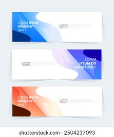 Geometric banner design with Vector presentation template.