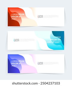 Geometric banner design with Vector presentation template.