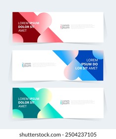 Geometric banner design with Vector presentation template.