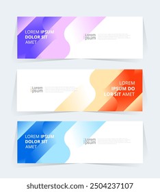 Geometric banner design with Vector presentation template.