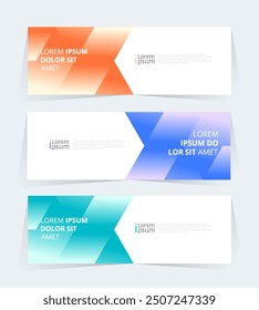 Geometric banner design with Vector presentation template.