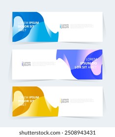 Geometric banner design with Vector presentation template.