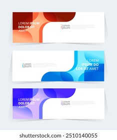 Geometric banner design with Vector presentation template.
