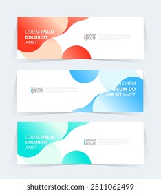 Geometric banner design with Vector presentation template.