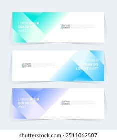 Geometric banner design with Vector presentation template.