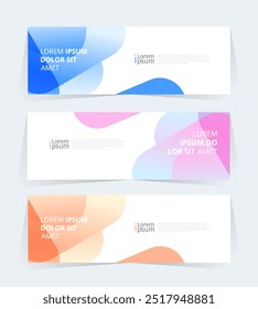 Geometric banner design with Vector presentation template.