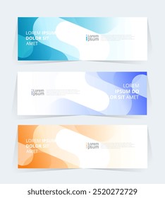 Geometric banner design with Vector presentation template.