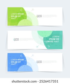 Geometric banner design with Vector presentation template.