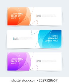 Geometric banner design with Vector presentation template.