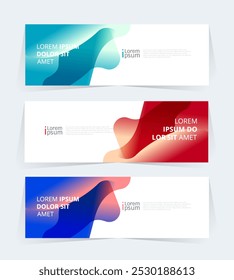 Geometric banner design with Vector presentation template.