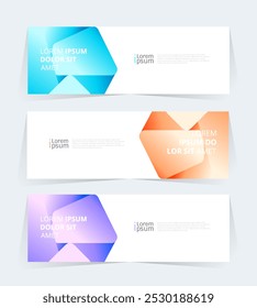Geometrisches Banner-Design mit Vector-Präsentationsvorlage.