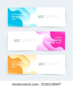 Geometric banner design with Vector presentation template.