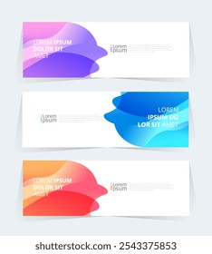 Geometric banner design with Vector presentation template.