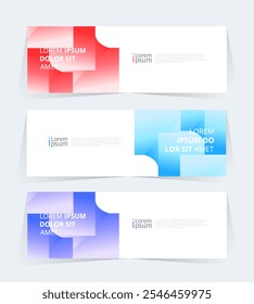 Geometric banner design with Vector presentation template.