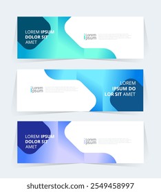 Geometric banner design with Vector presentation template.