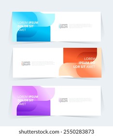 Geometric banner design with Vector presentation template.