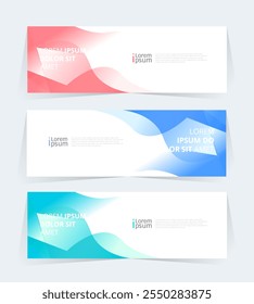 Geometric banner design with Vector presentation template.