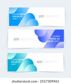 Geometric banner design with Vector presentation template.